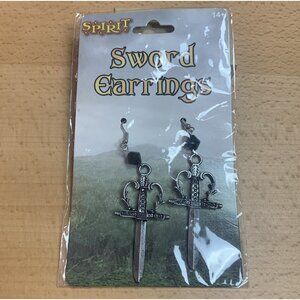 Spirit Halloween Sword Earrings Halloween Accessory Pirate Knight Costume NEW
